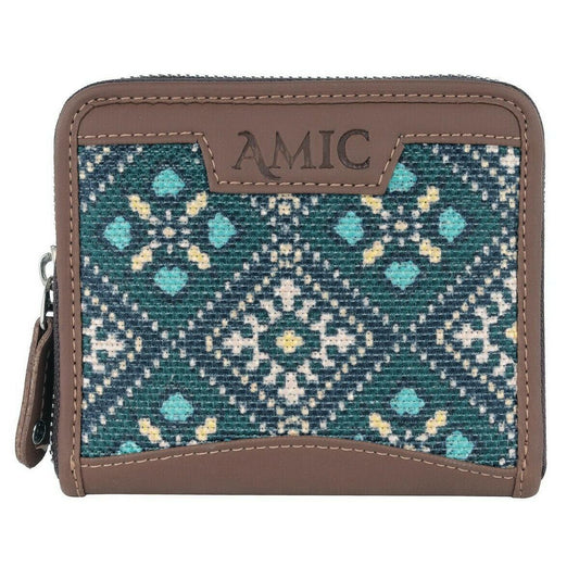 Green Patterned Mini Wallet | AMIC - Amic