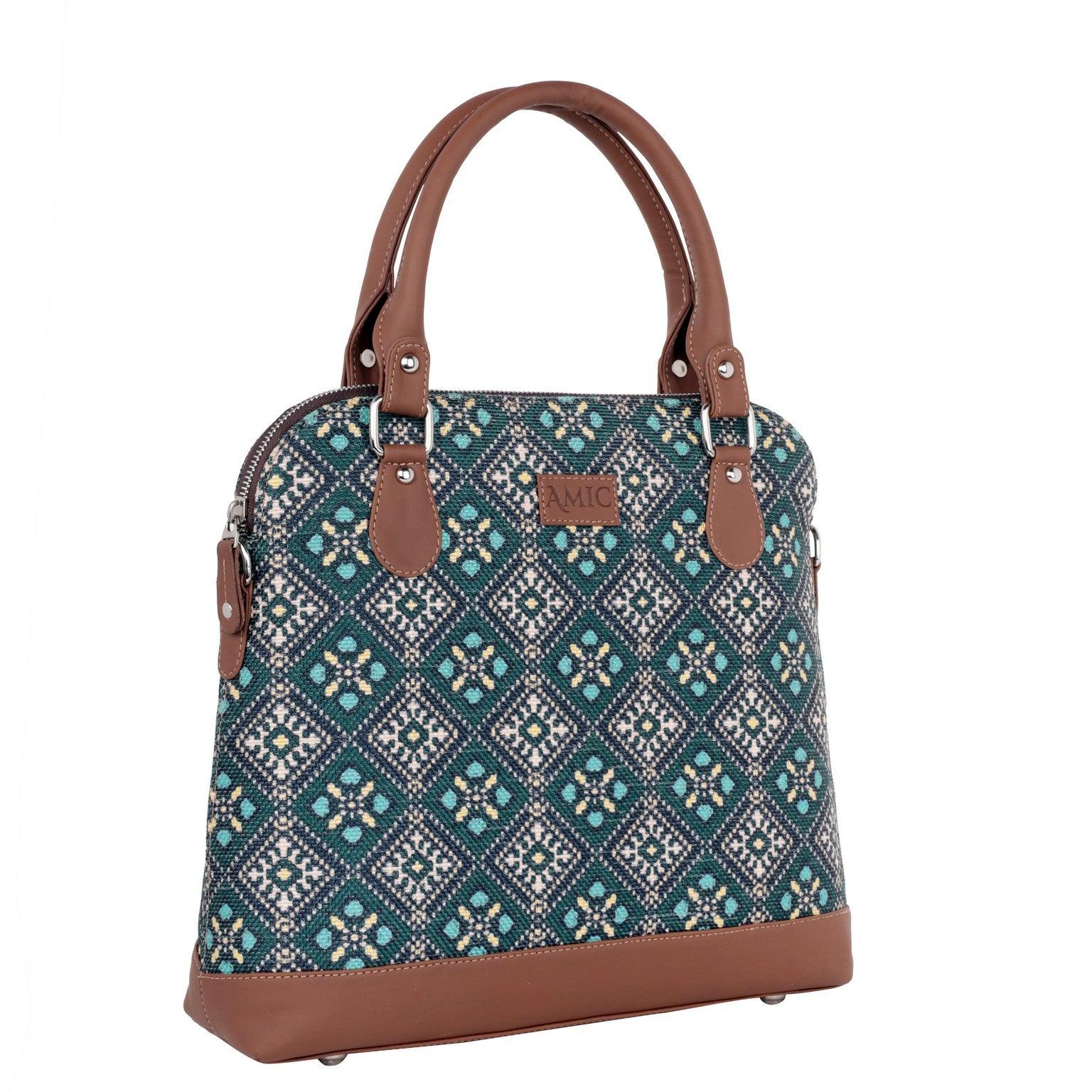 Elegant Blue Diamond Hand Shoulder Bag – Amic's Signature Style - Amic