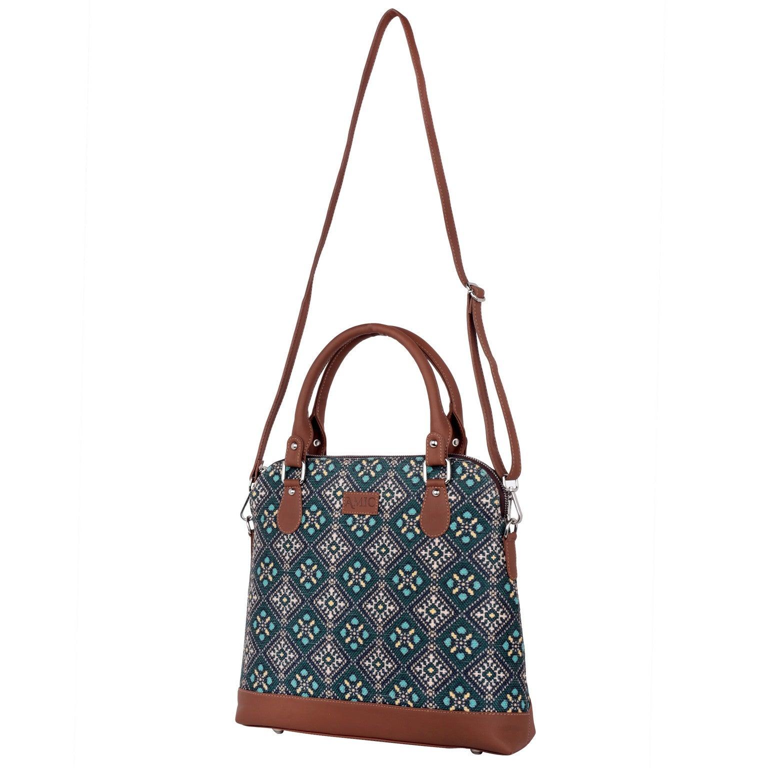 Elegant Blue Diamond Hand Shoulder Bag – Amic's Signature Style - Amic