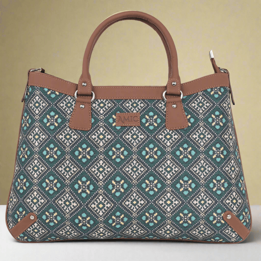 Handcrafted Handbag with Timeless Geometric Elegance – Amic - Amic