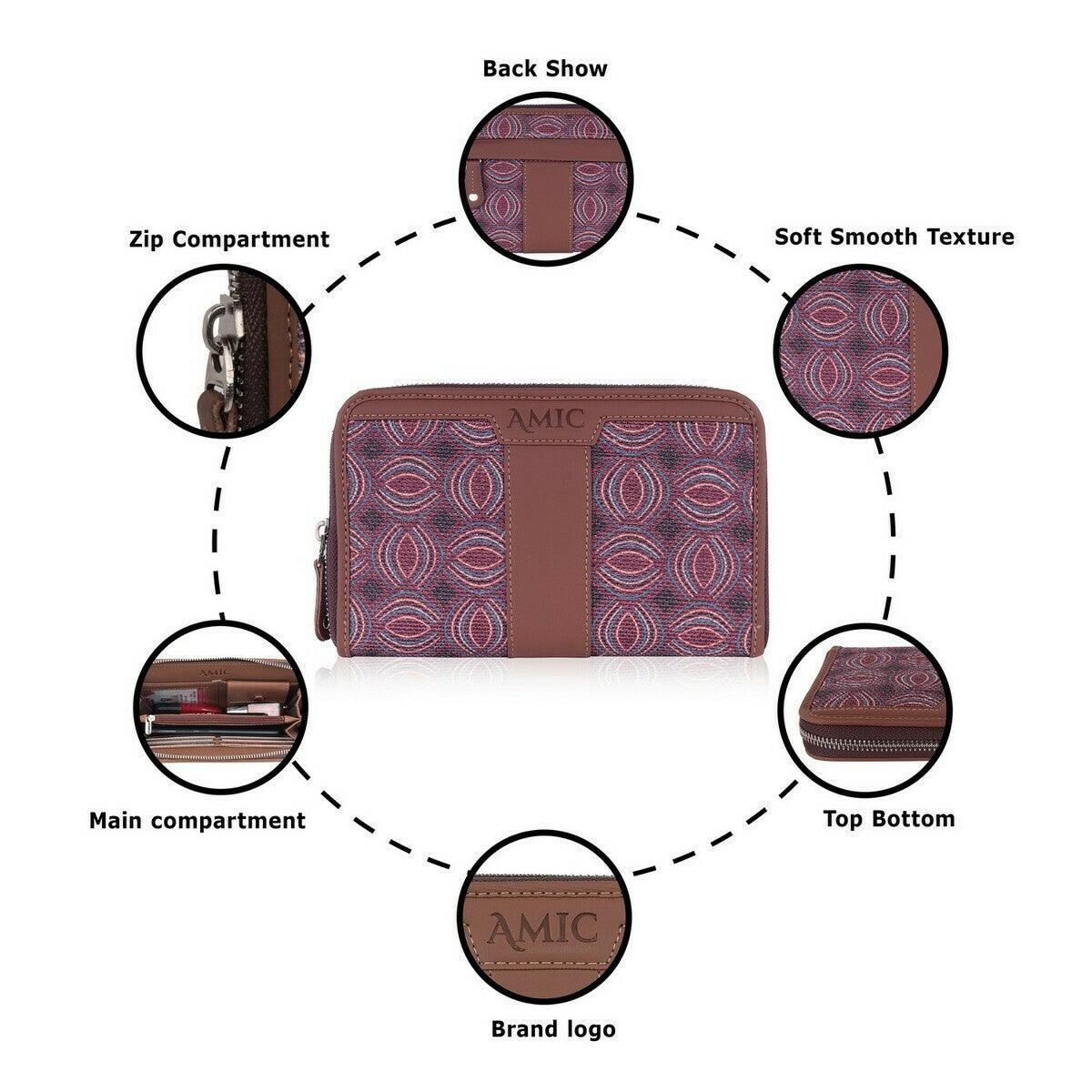 Elegant Patterned Chain Wallet | AMIC - Amic
