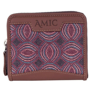 Maroon Patterned Mini Wallet | AMIC - Amic