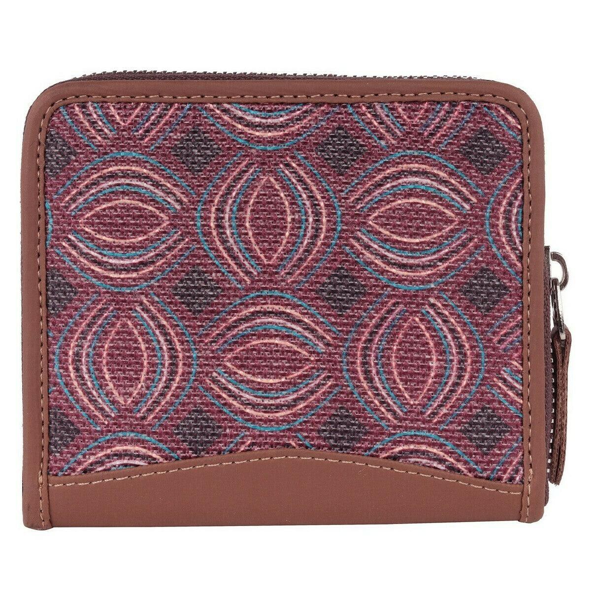 Maroon Patterned Mini Wallet | AMIC - Amic