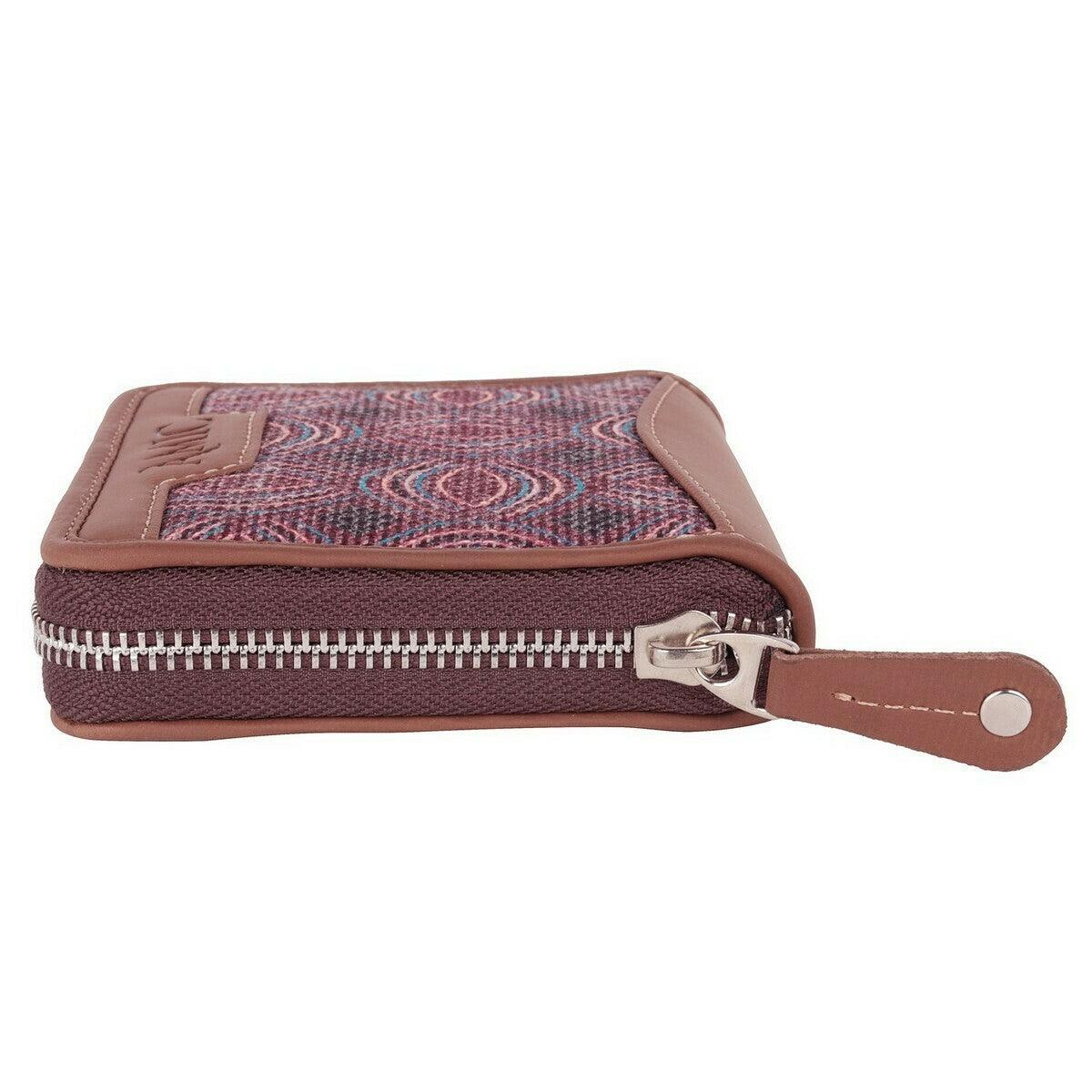 Maroon Patterned Mini Wallet | AMIC - Amic