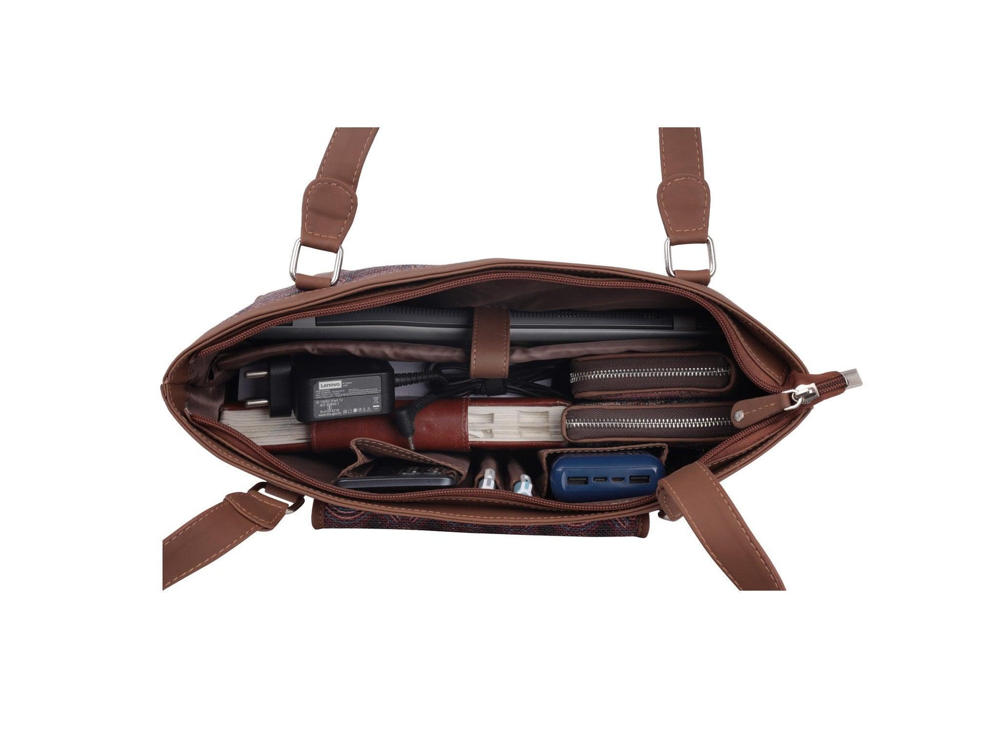 Pink Circular Pattern Vegan Leather Office Bag for Women - Stylish & Practical | Amic Bags - Amic