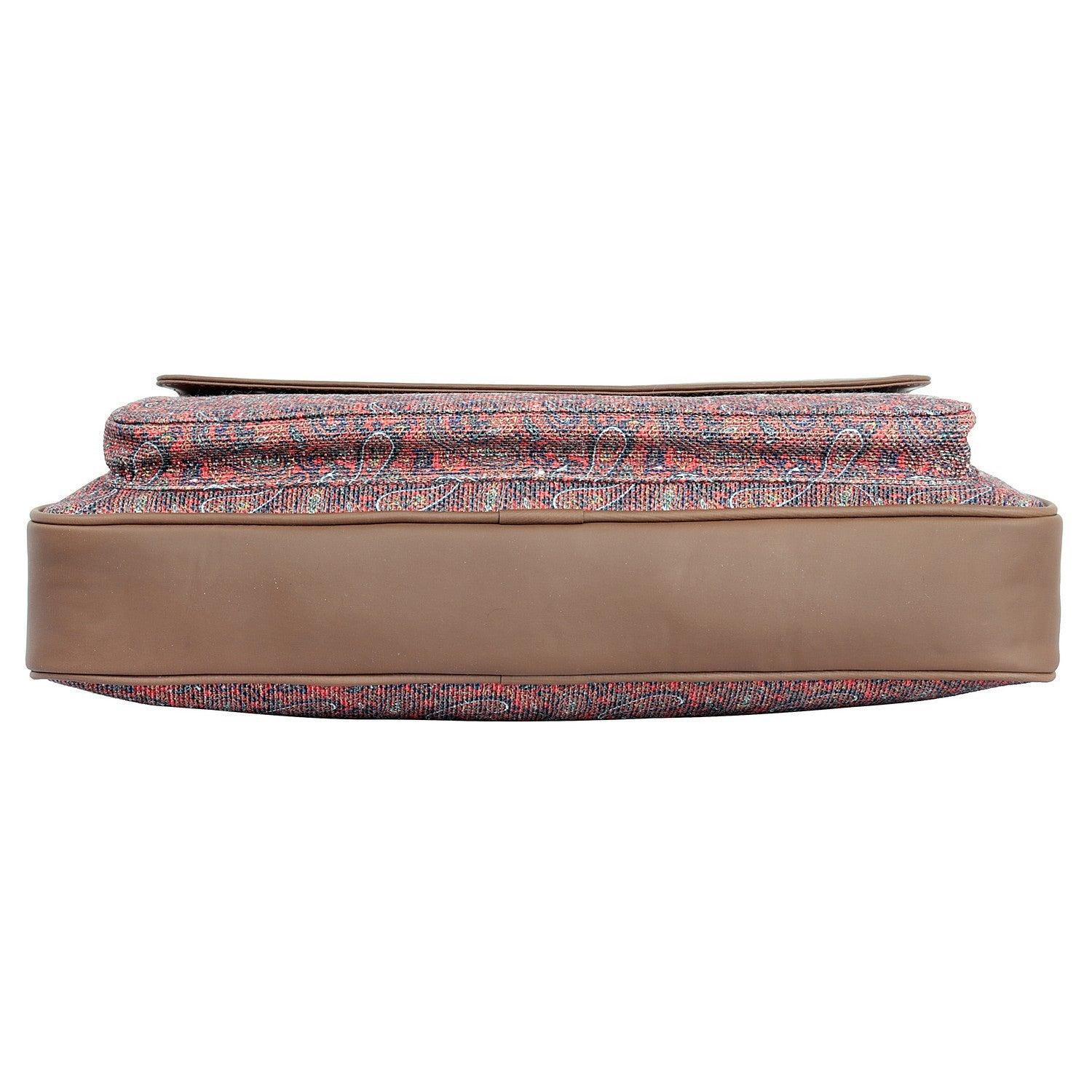 Paisley Print Laptop Bag with Vegan Leather Trim | AMIC - Amic