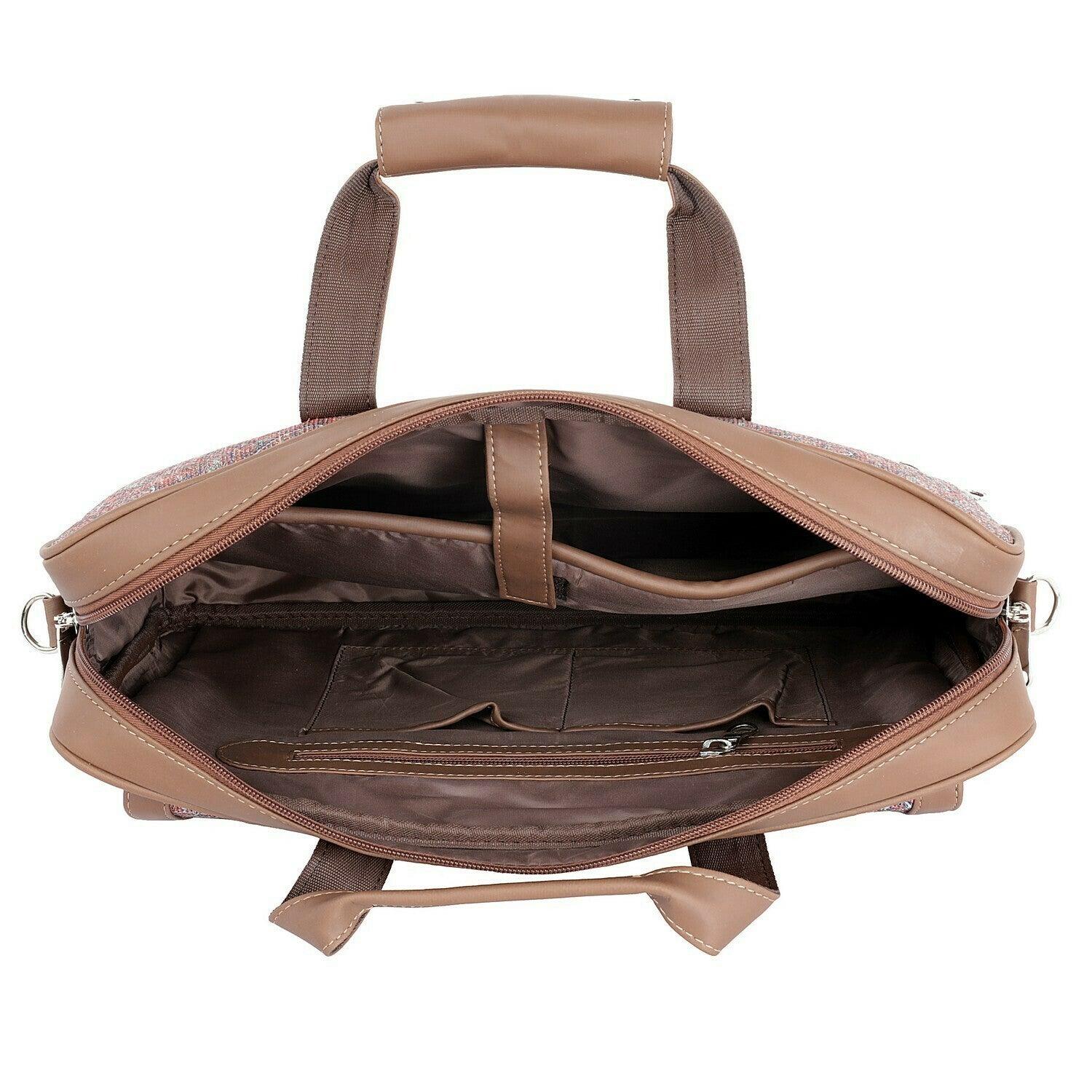 Paisley Print Laptop Bag with Vegan Leather Trim | AMIC - Amic