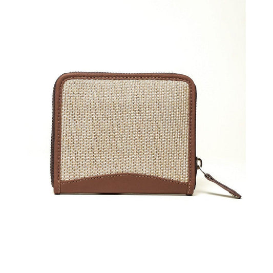 Beige Textured Mini Wallet | AMIC - Amic