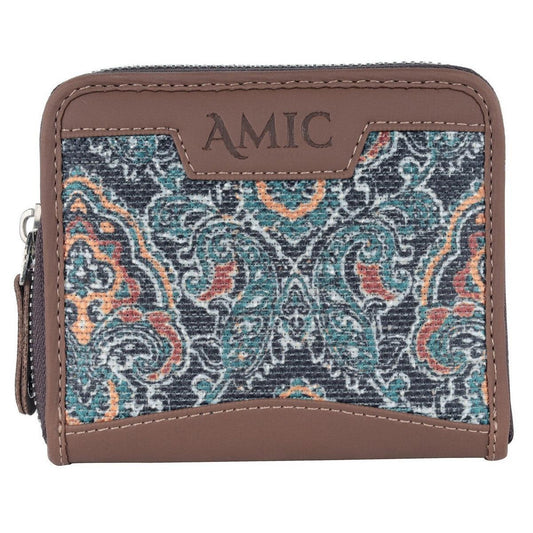 Compact Mini Wallet with Paisley Design | AMIC - Amic