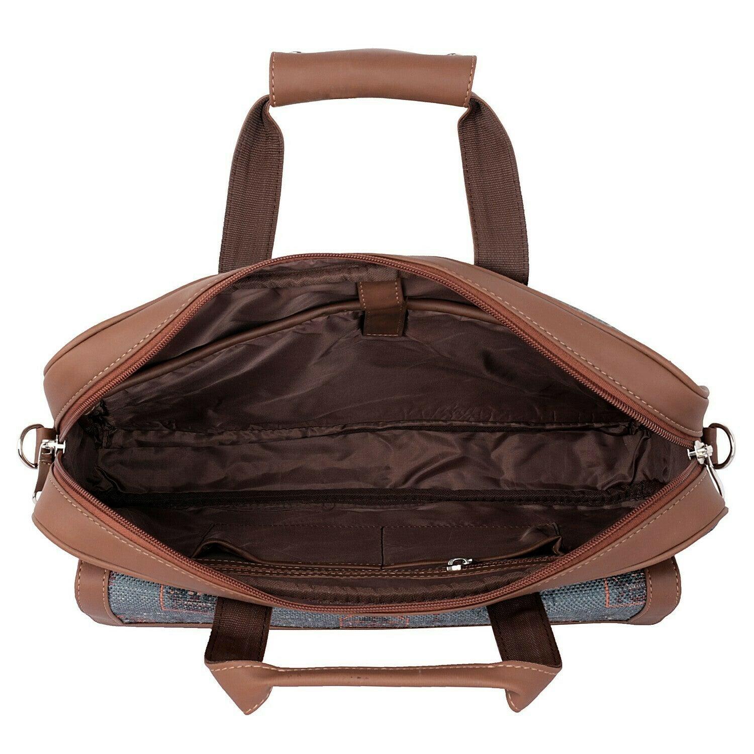 Elegant Grey Laptop Bag with Vintage Floral Design | AMIC - Amic