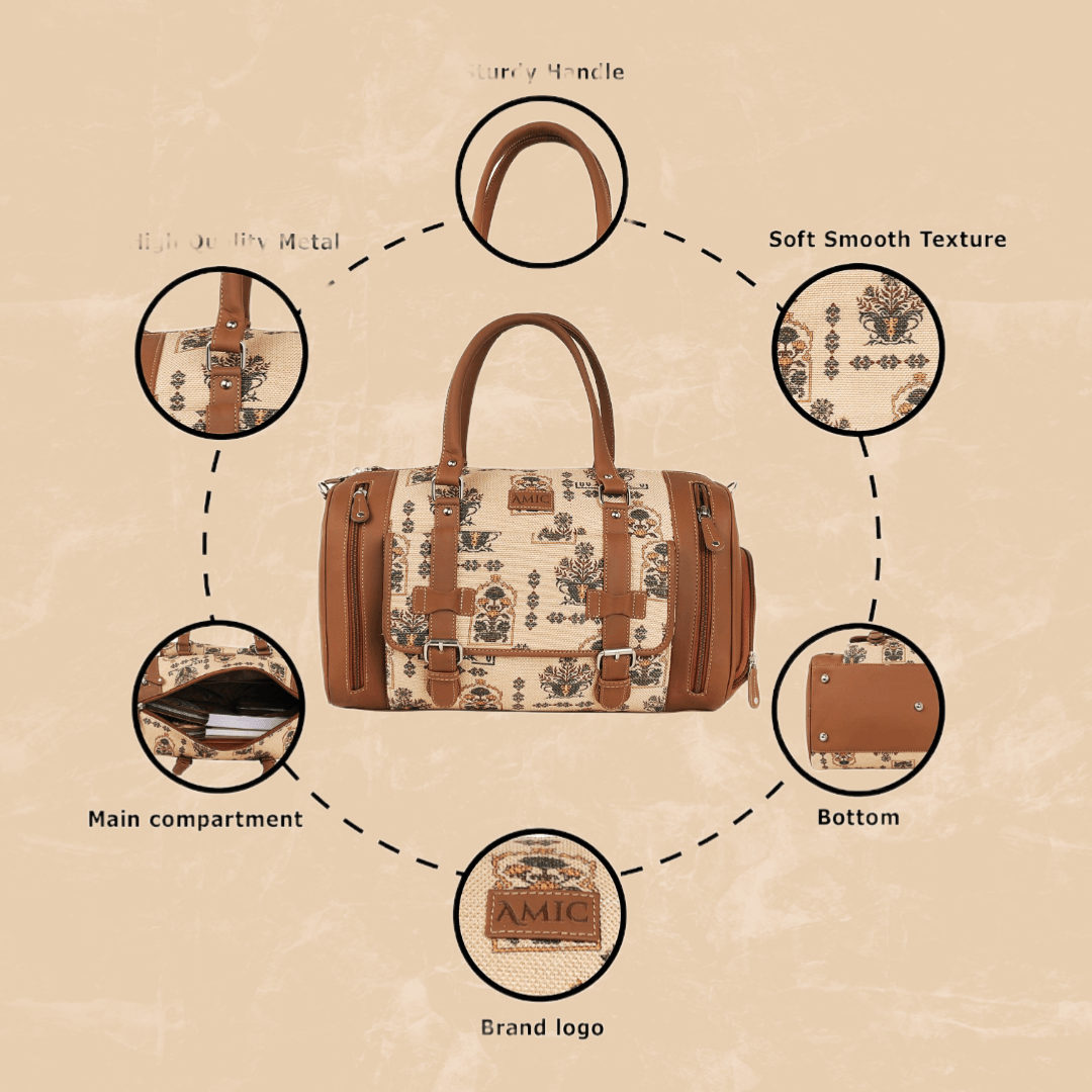 Amic Weekender Travel Duffle Bag with Separate Shoe/Laundry Compartment for Women Duffel Without Wheels - Amic