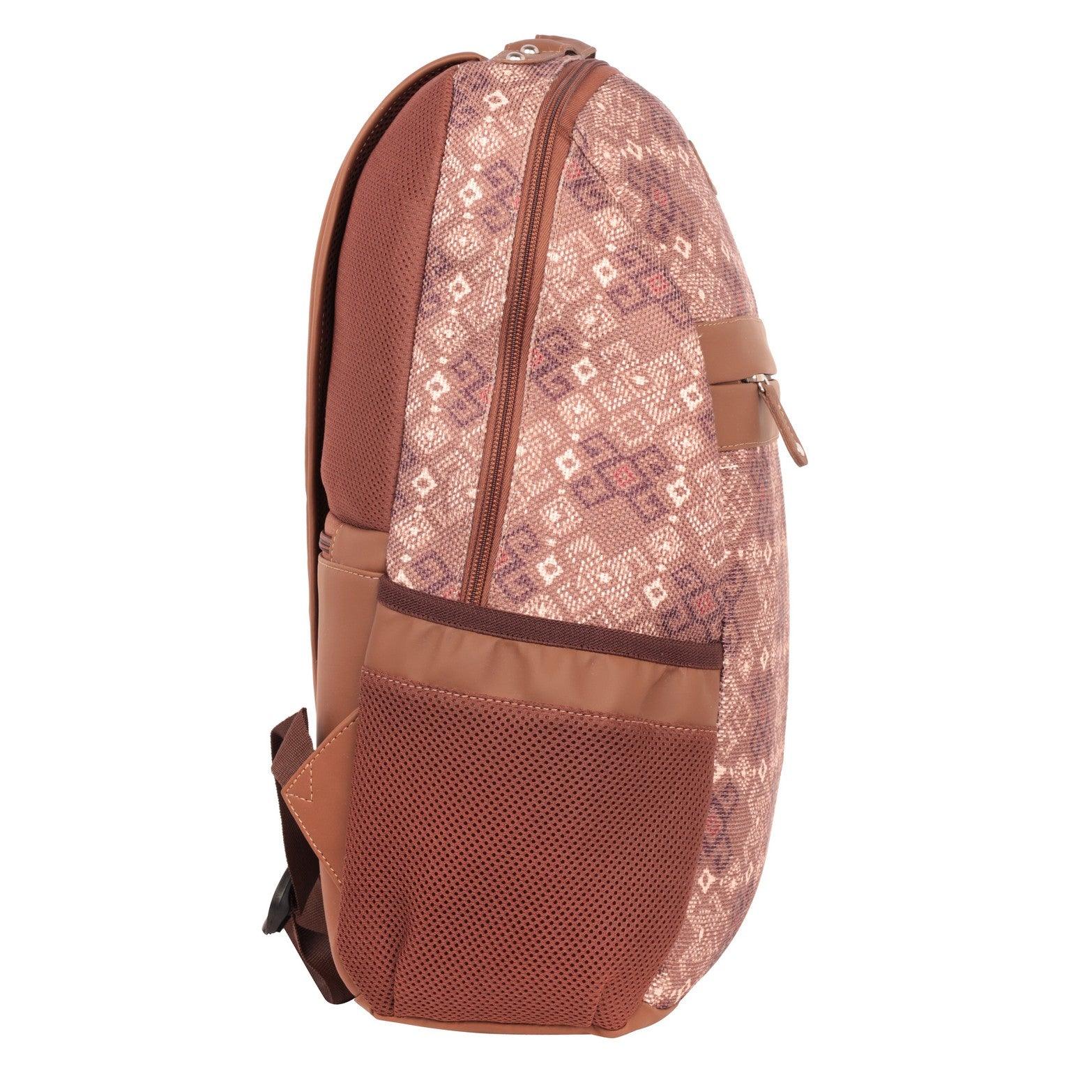 Amic Women Jute Printed Handcrafted Office, College Handbag 18 L Backpack - Amic