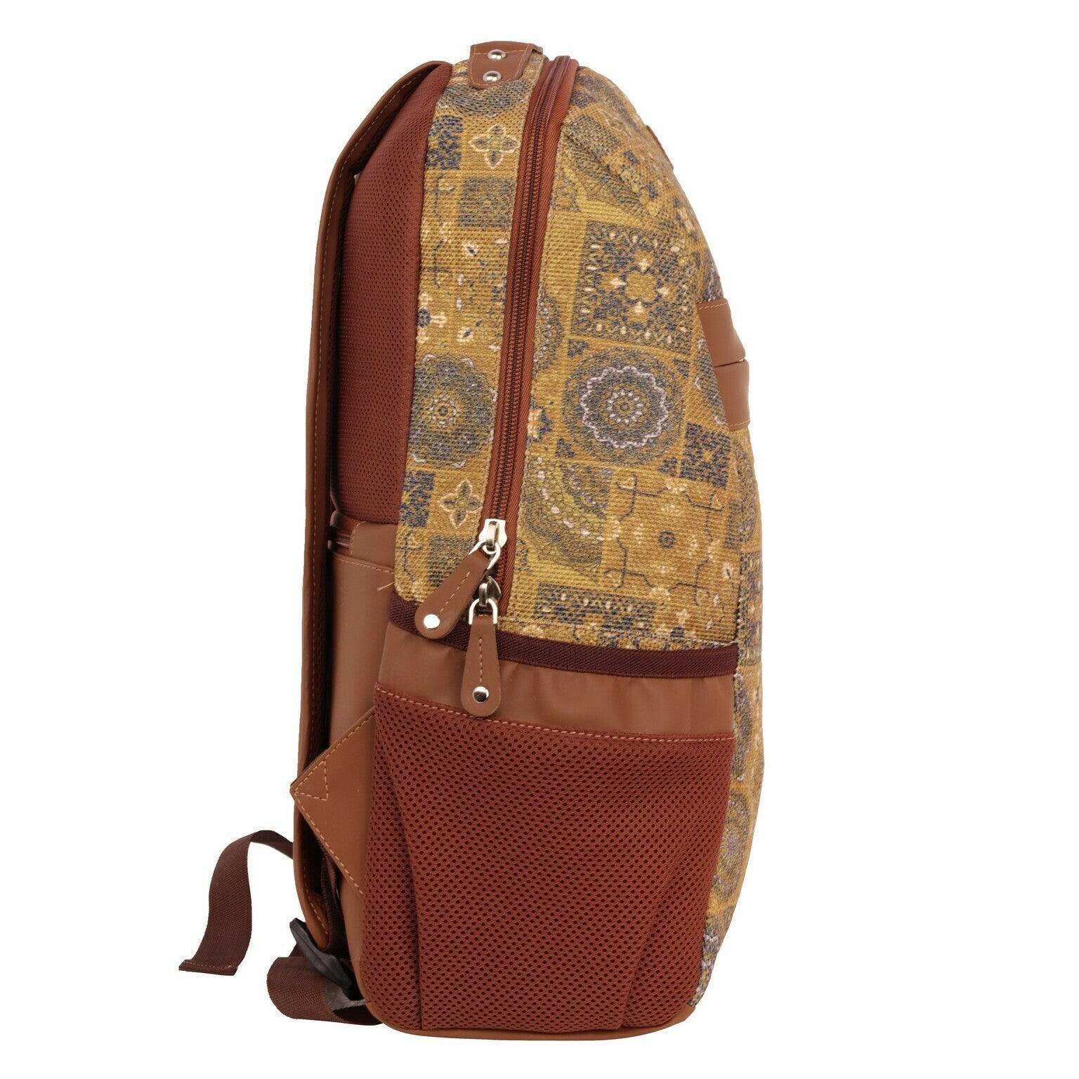 Amic Women Jute Printed Handcrafted Office, College Handbag 18 L Backpack - Amic