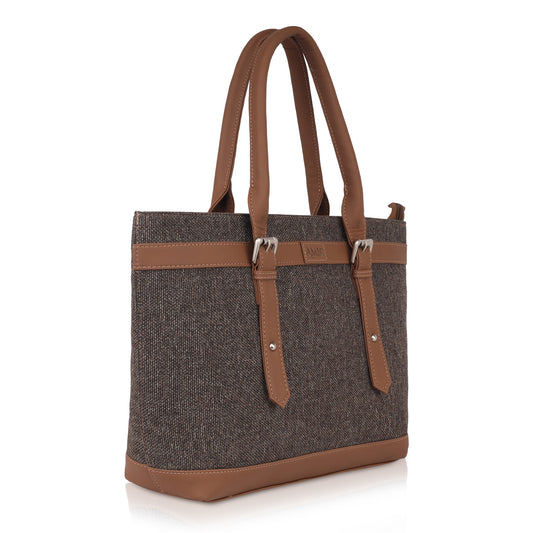 Classic Vegan Leather Tote Bag for Women - Charcoal Grey | Amic Bags