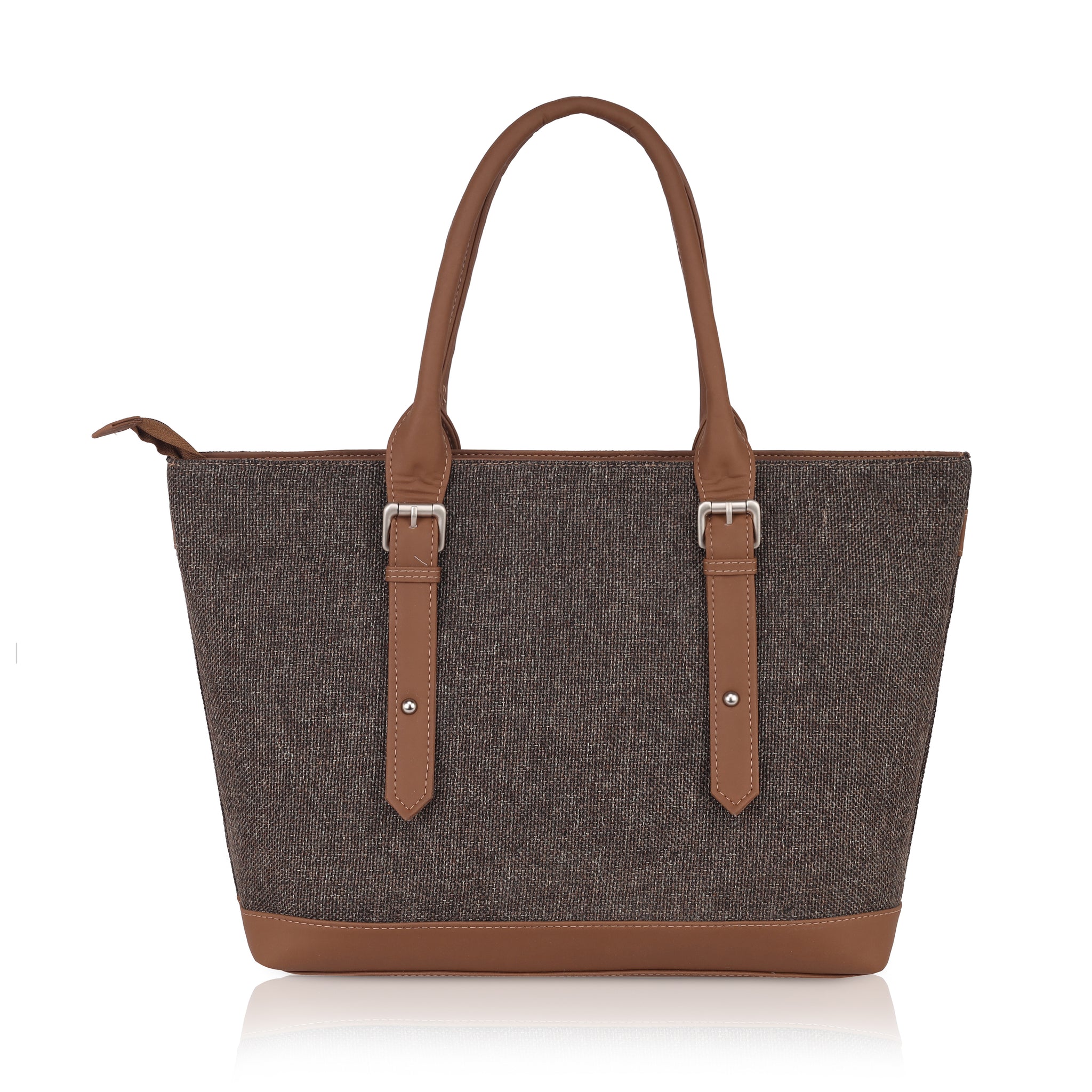 Classic Vegan Leather Tote Bag for Women - Charcoal Grey | Amic Bags