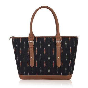 Classic Ikat Vegan Leather Tote Bag for Women - Stylish & Functional | Amic Bags