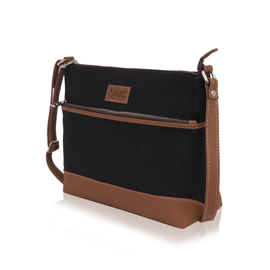 Amic Classic Black Side Shoulder Bag