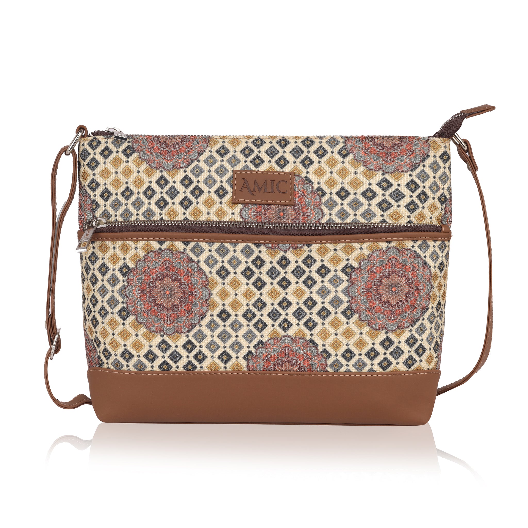 Amic Geometric Medallion Side Shoulder Bag