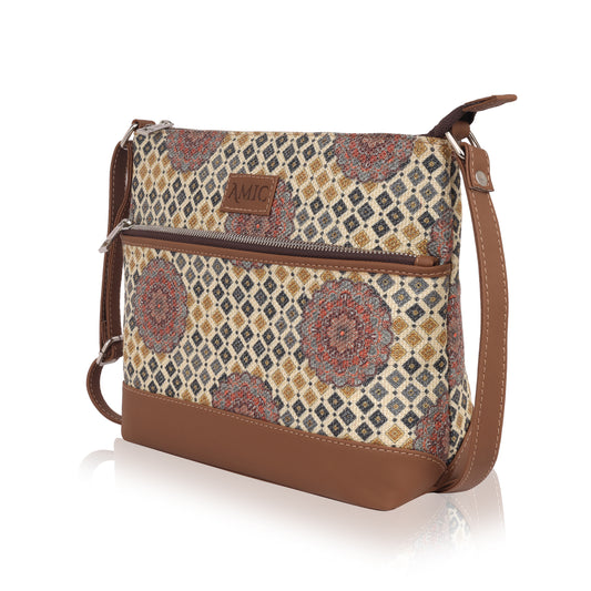 Amic Geometric Medallion Side Shoulder Bag