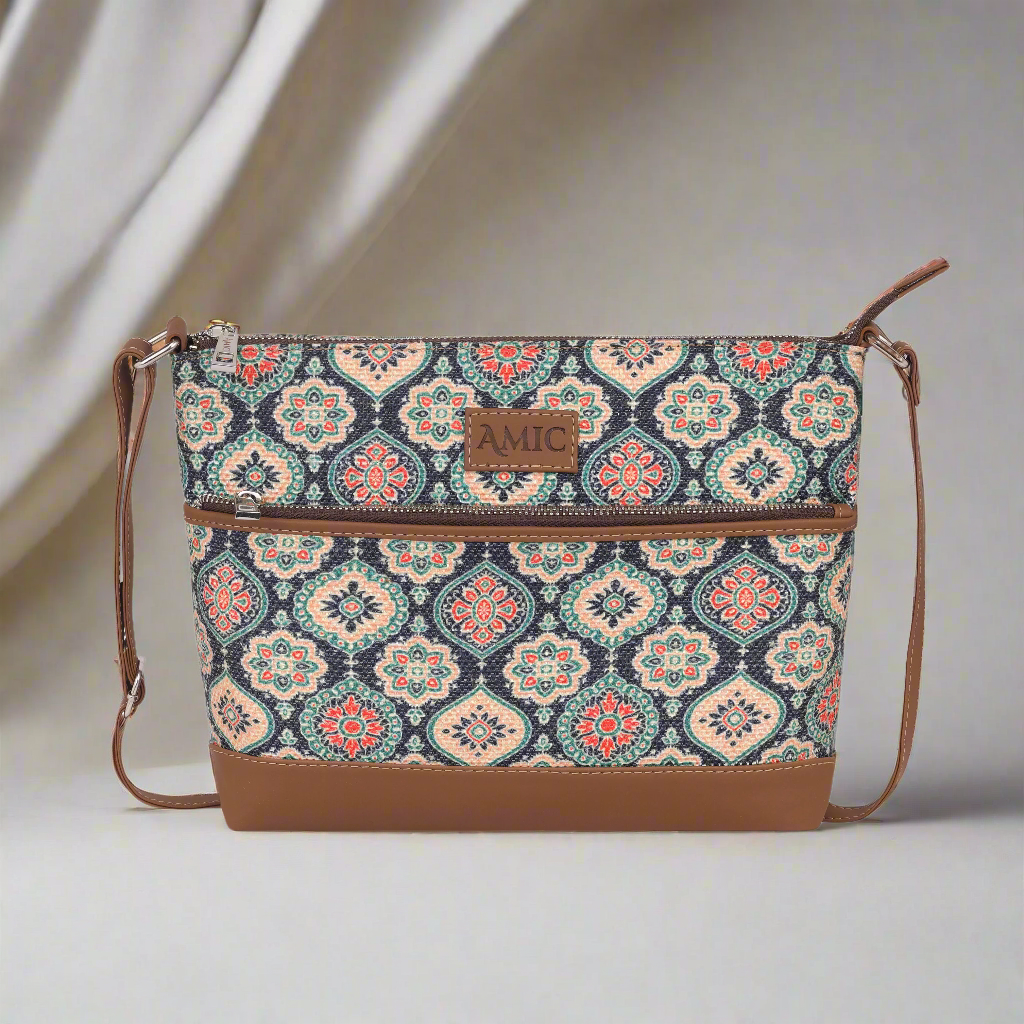 Stylish Floral Printed Side Shoulder Bag | AMIC