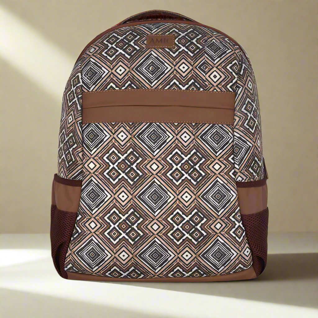 Amic Laptop Backpack Women Jute Handcrafted Artian Angle Classic Backpack 18 L Backpack