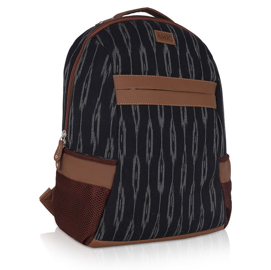 Amic Midnight Ikat Backpack – Stylish and Functional for Everyday Adventures