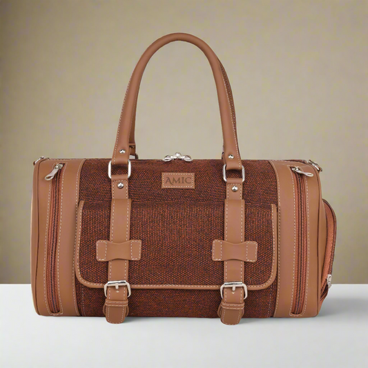 Amic Heritage Brown Duffle - Amic