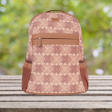 Brown Floral Pattern Backpack