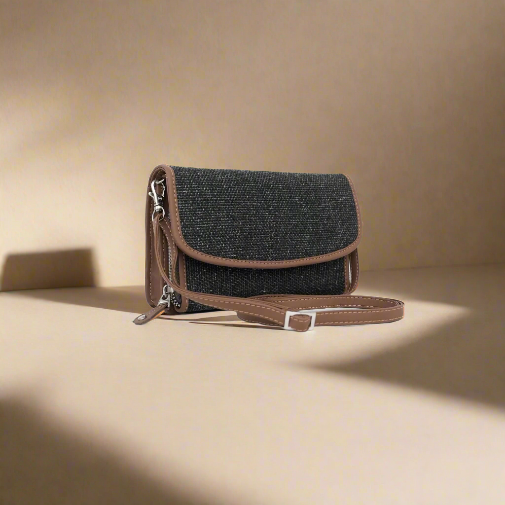 Stylish Charcoal Black Sling Wallet – Compact and Trendy by Amic