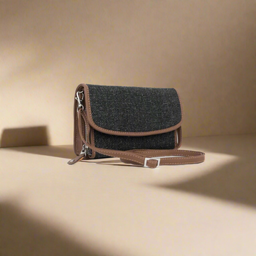 Stylish Charcoal Black Sling Wallet – Compact and Trendy by Amic