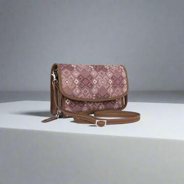 Elegant Brown Pattern Sling Wallet – Versatile Accessory by Amic
