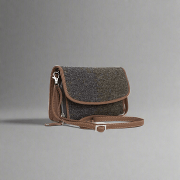 Compact Brown Textured Sling Wallet – Versatile and Chic by Amic - Amic