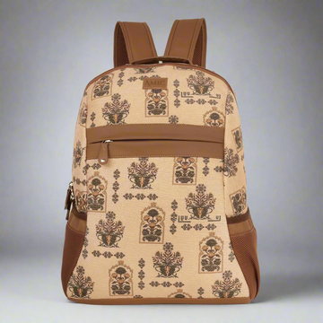 Amic Leather Laptop Backpack Jute Handcrafted Bags For Women 30 L Backpack