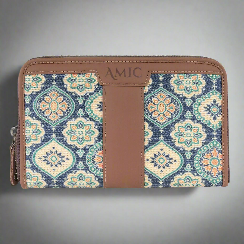 Vibrant Floral Patterned Chain Wallet – Stylish Utility by Amic