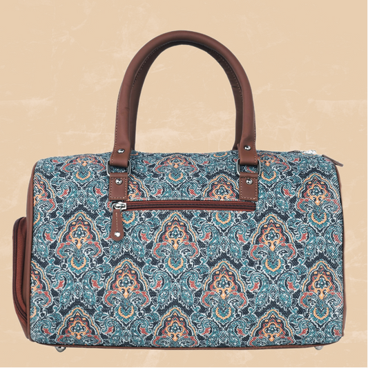 Amic Blue Paisley Duffle Bag – Travel in Elegance and Comfort